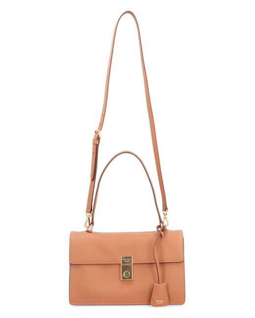 Borsa a spalla Soft Sound in pelle di Prada in Brown
