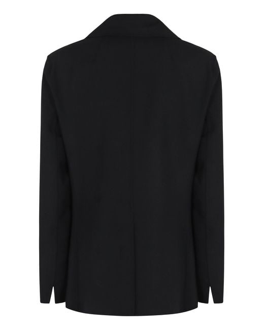 Max Mara Black Double-Breasted Wool Jacket