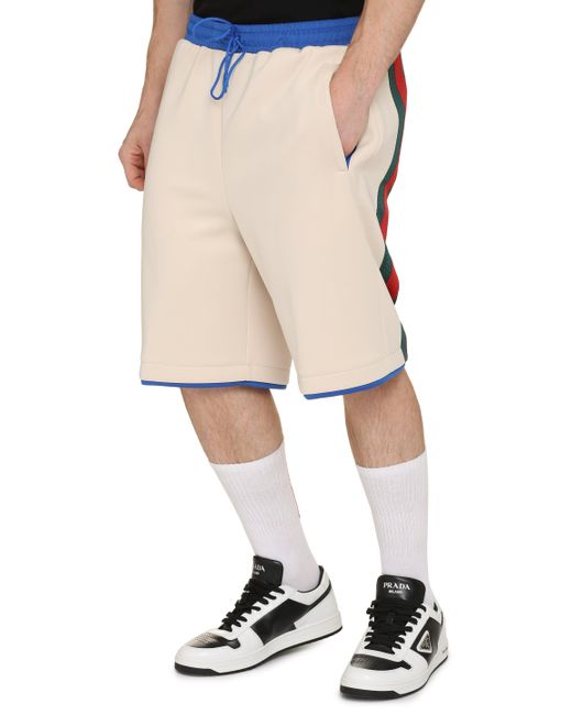 Gucci Natural Techno Fabric Bermuda-Shorts for men