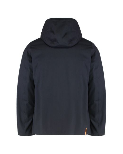 Rrd Blue Jacket Made Of Wool Blend With Hood for men