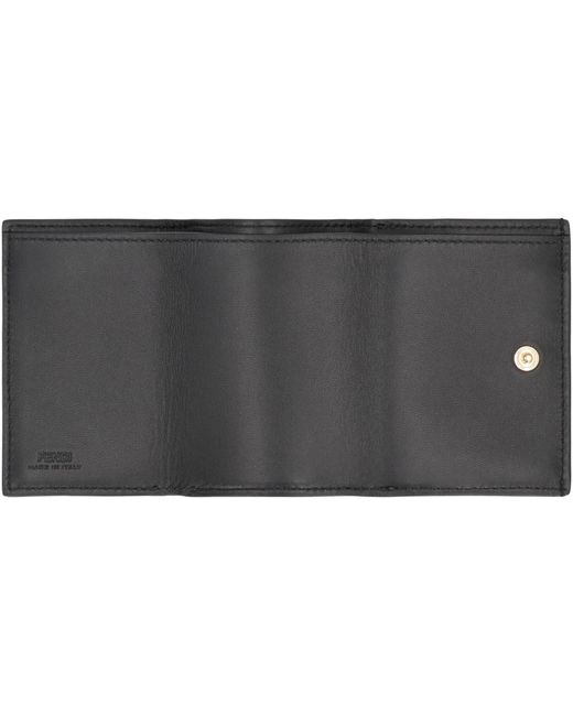 Fendi Gray Micro Tri-Fold Wallet Baguette