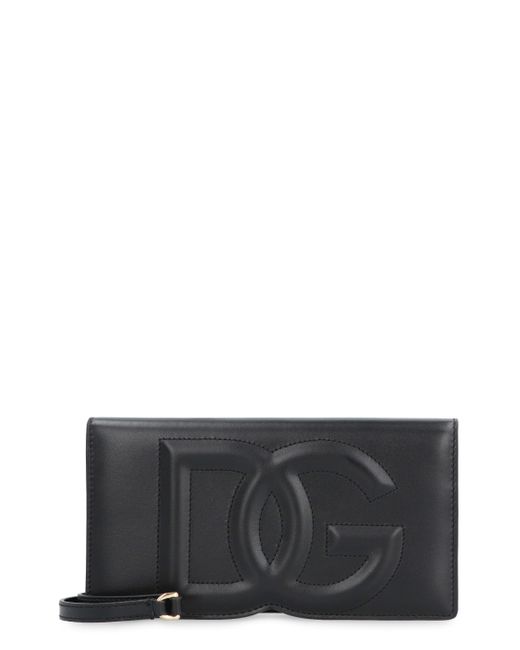 Porta cellulare in pelle di Dolce & Gabbana in Gray