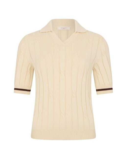 Slowear Natural Knitted Cotton Polo