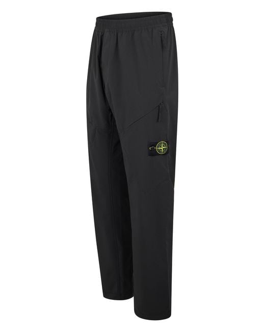 Stone Island Black Sport Pants With Zipper for men