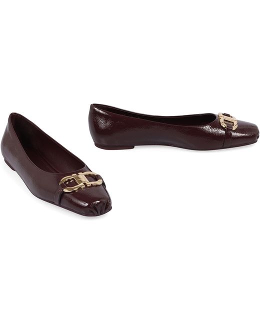 Ballerine Zilu in pelle di Ferragamo in Brown