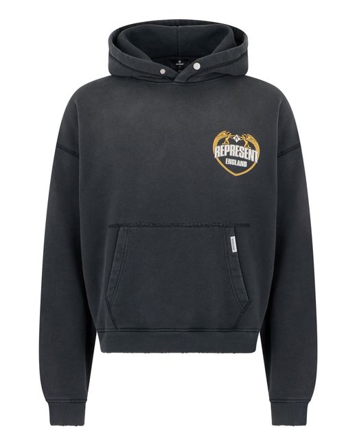 Represent Black Angel Border Hoodie for men