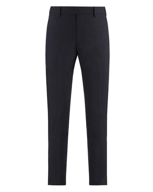 PT01 Blue Dieci Stretch Wool Trousers for men