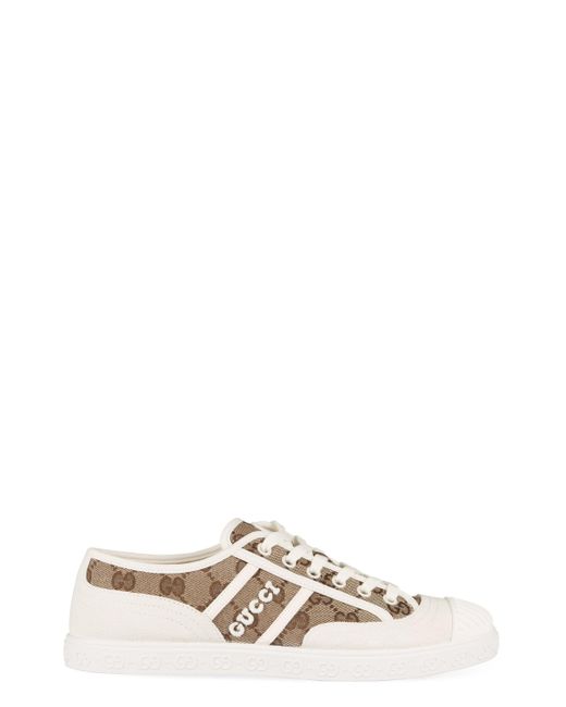 Gucci White Fabric Low-top Sneakers