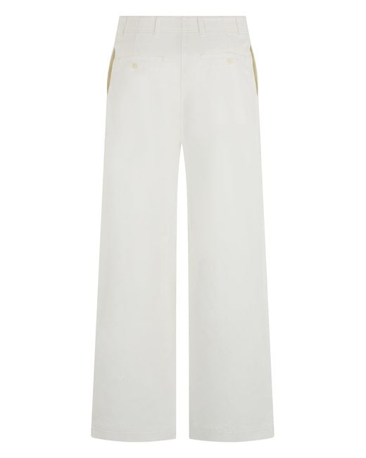 Totême White Loose Cotton Pants