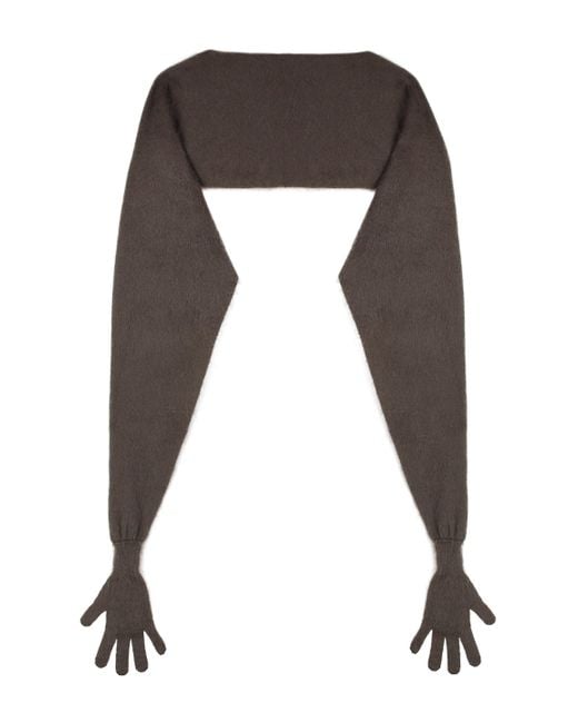Moschino Black Mohair Cape Coat