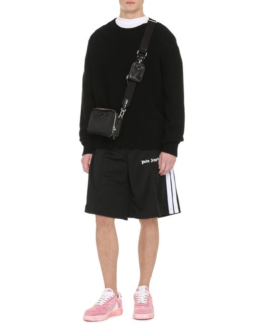 Palm Angels Black Wool Blend Pullover for men