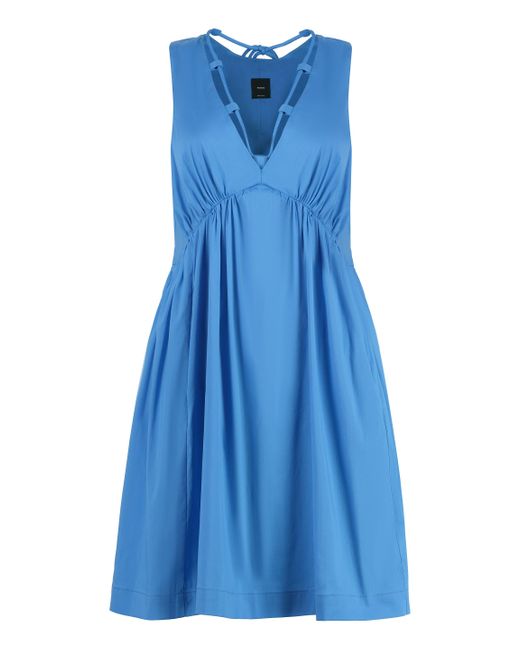 Pinko Blue Avengers Cotton Mini-Dress