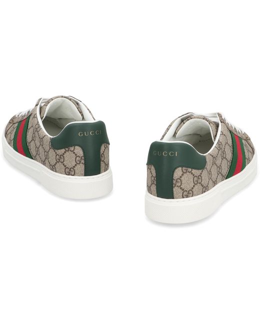 Gucci Green Ace Canvas Low-top Sneakers for men