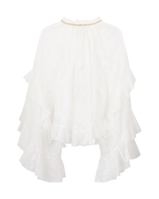 Zimmermann White Daylight Blouse