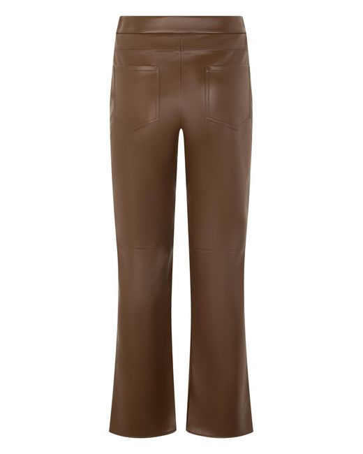 Max Mara Brown Synthetic Leather Pants