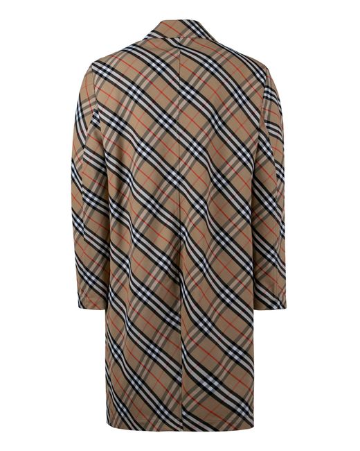 Burberry Gray Check Car Coat for men