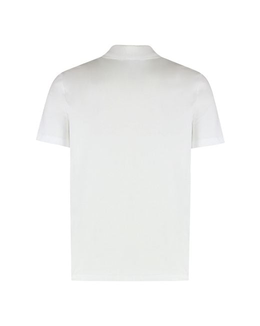 A.P.C. White Gots Cotton-Piqué Polo Shirt for men
