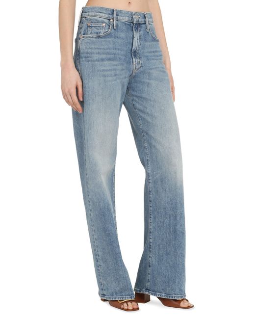 Mother Blue The Ditcher Hover Cropped Jeans