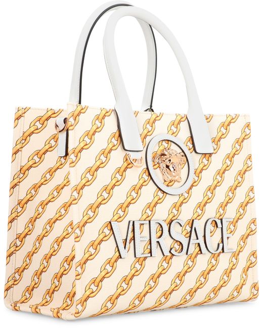 Versace Metallic Piccola La Medusa Tote Bag