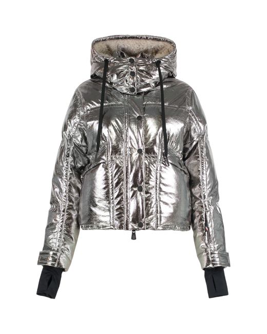Moncler Black Silver Polyester Shell Jacket