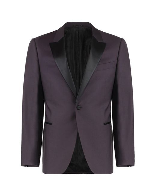Emporio Armani Gray Wool Two-Pieces Suit for men