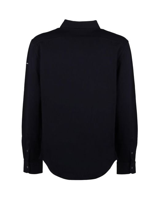 Kiton Blue Cotton Overshirt for men