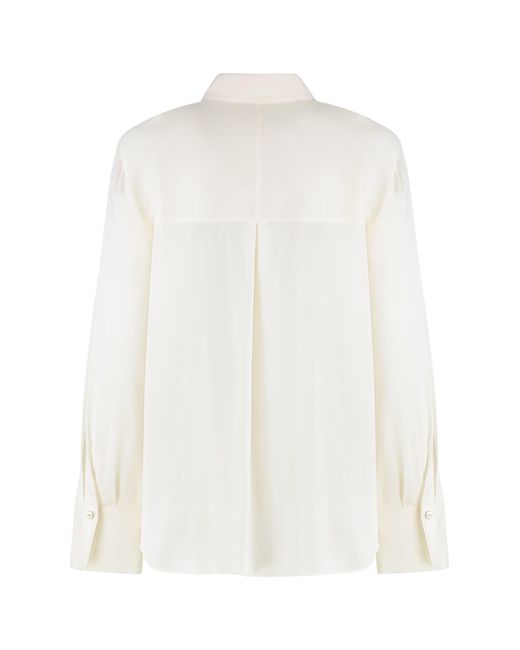 Vince White Classic Silk Shirt