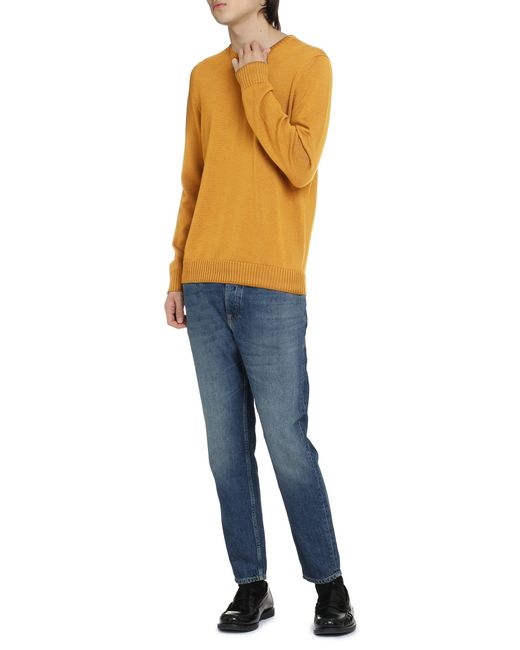 Drumohr Orange Wool Pullover for men