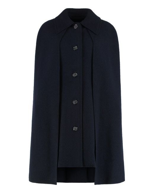 Totême  Blue Coat With A Cape