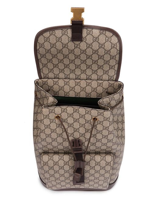 Gucci Gray Ophidia Small Backpack for men