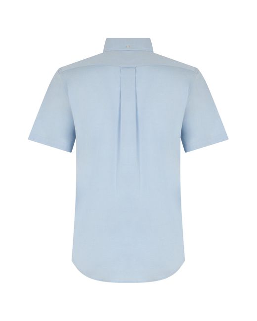 Gant Blue Short-Sleeve Cotton Shirt for men