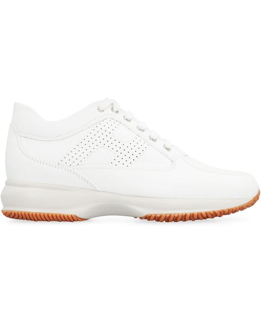 Hogan White Interactive Leather Sneakers