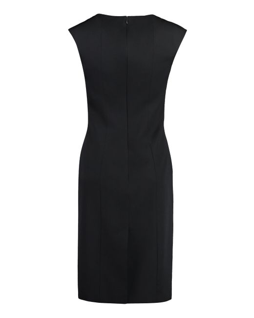 McQueen Black Wool Dress