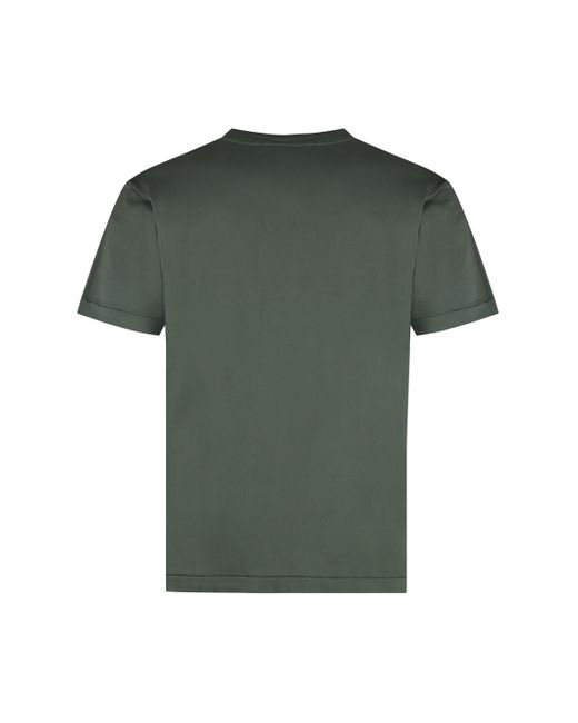 T-shirt girocollo in cotone di Stone Island in Green da Uomo