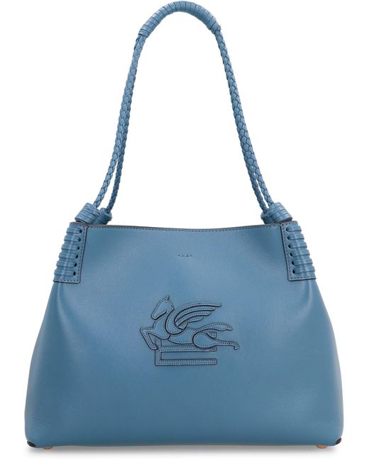 Borsa shopping piccola Libra in pelle di Etro in Blue