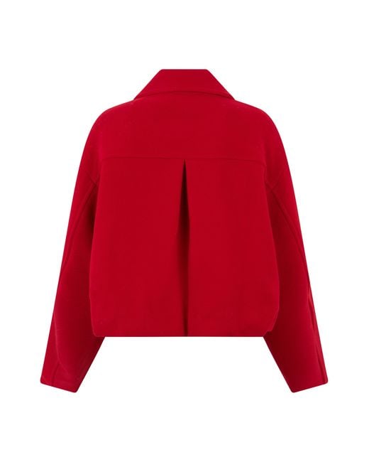 Pinko Red Double-Breasted Coat