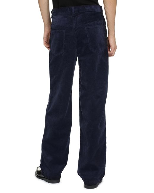 Isabel Marant Blue Jorje Corduroy Trousers for men