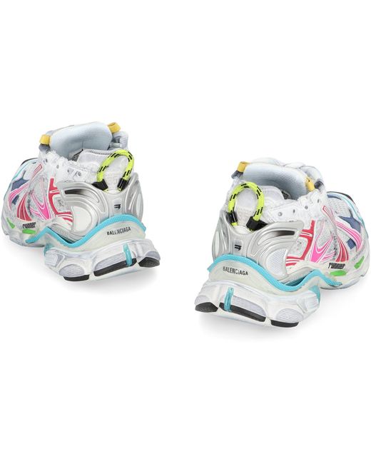 Balenciaga White Runner Mesh Sneakers