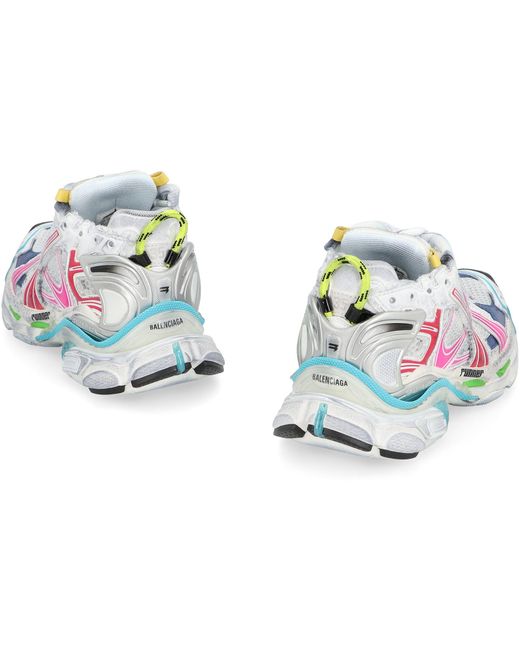 Balenciaga White Runner Mesh Sneakers