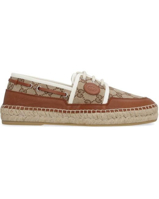 Gucci canvas store slip on
