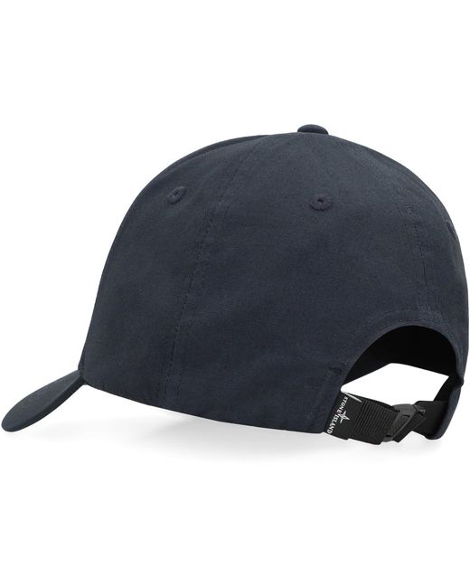 Stone Island Blue Baseball Cap With Logo for men