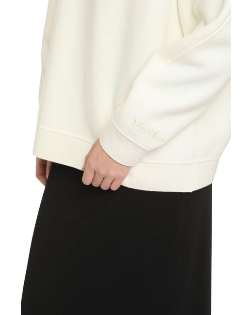 Max Mara White Elvira Wool And Cashmere Sweater