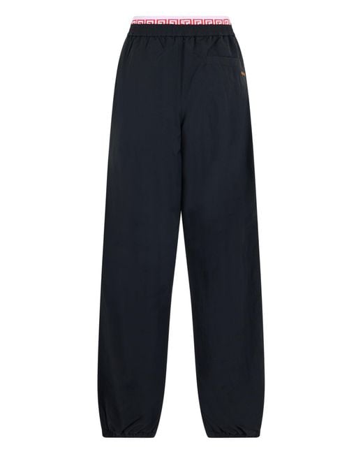 Versace Blue Pants With Elastic Waistband for men
