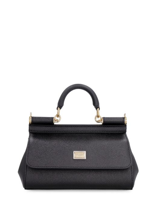 Dolce & Gabbana Black Sicily Leather Mini Handbag