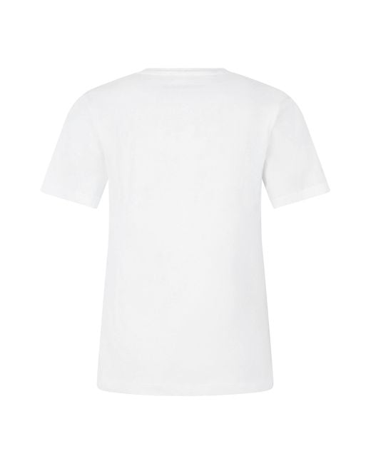 Emporio Armani White Cotton T-Shirt With Print