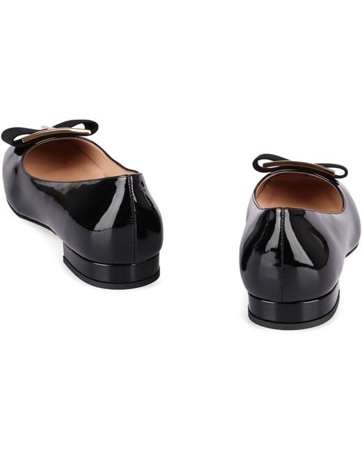 Tom Ford Black Elegant Leather Ballerinas For