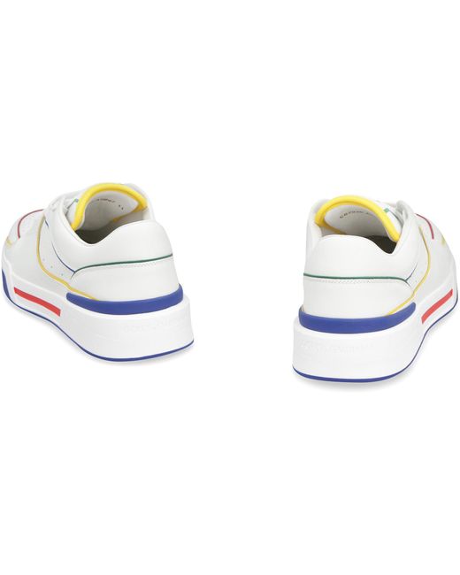 Dolce & Gabbana White New Roma Leather Low-top Sneakers for men