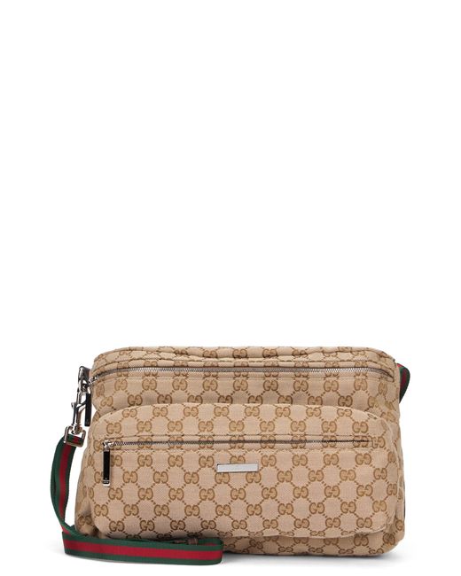 Borsa a tracolla con monogram di Gucci in Brown da Uomo