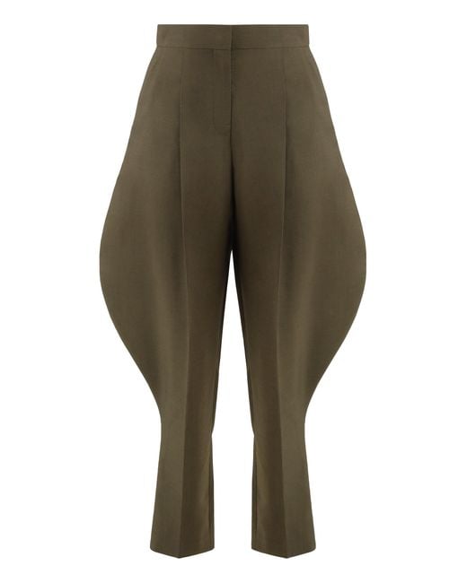 Fendi Green Wool And Mohair Trousers