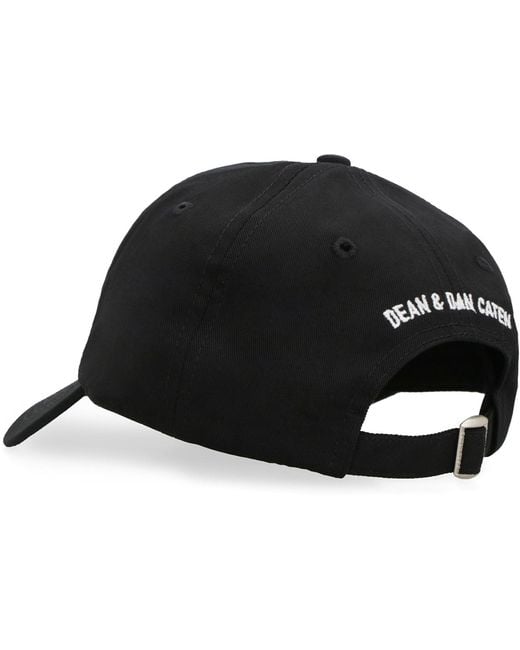 DSquared² Black Logo Baseball Cap for men